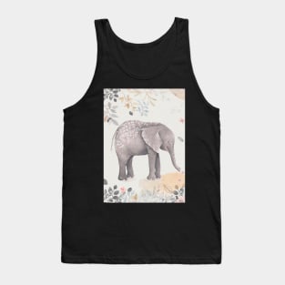 Floral Fantasy Elephant Tank Top